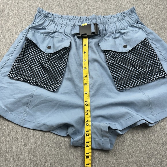 Free People FP Movement Belted Shorts Blue Womens Small Cargo Elastic Waist - Picture 6 of 14